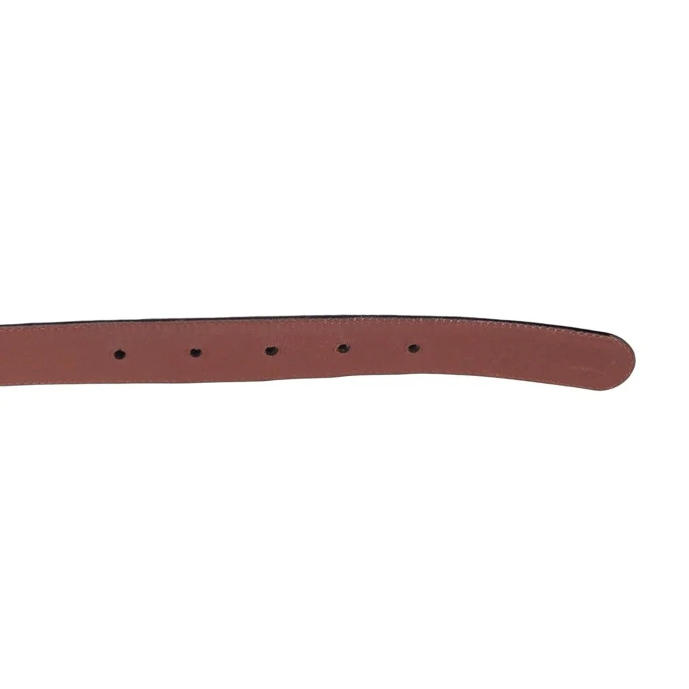 Coach Womens M Leather Black Skinny Belt